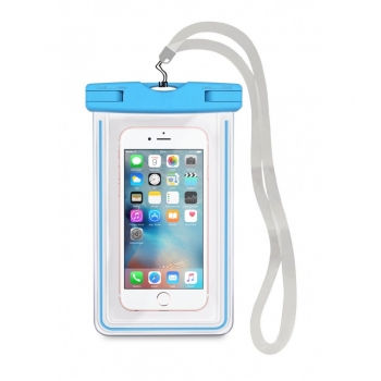 Pochette housse étanche Bleu pour smartphones jusqu'à 6.5''