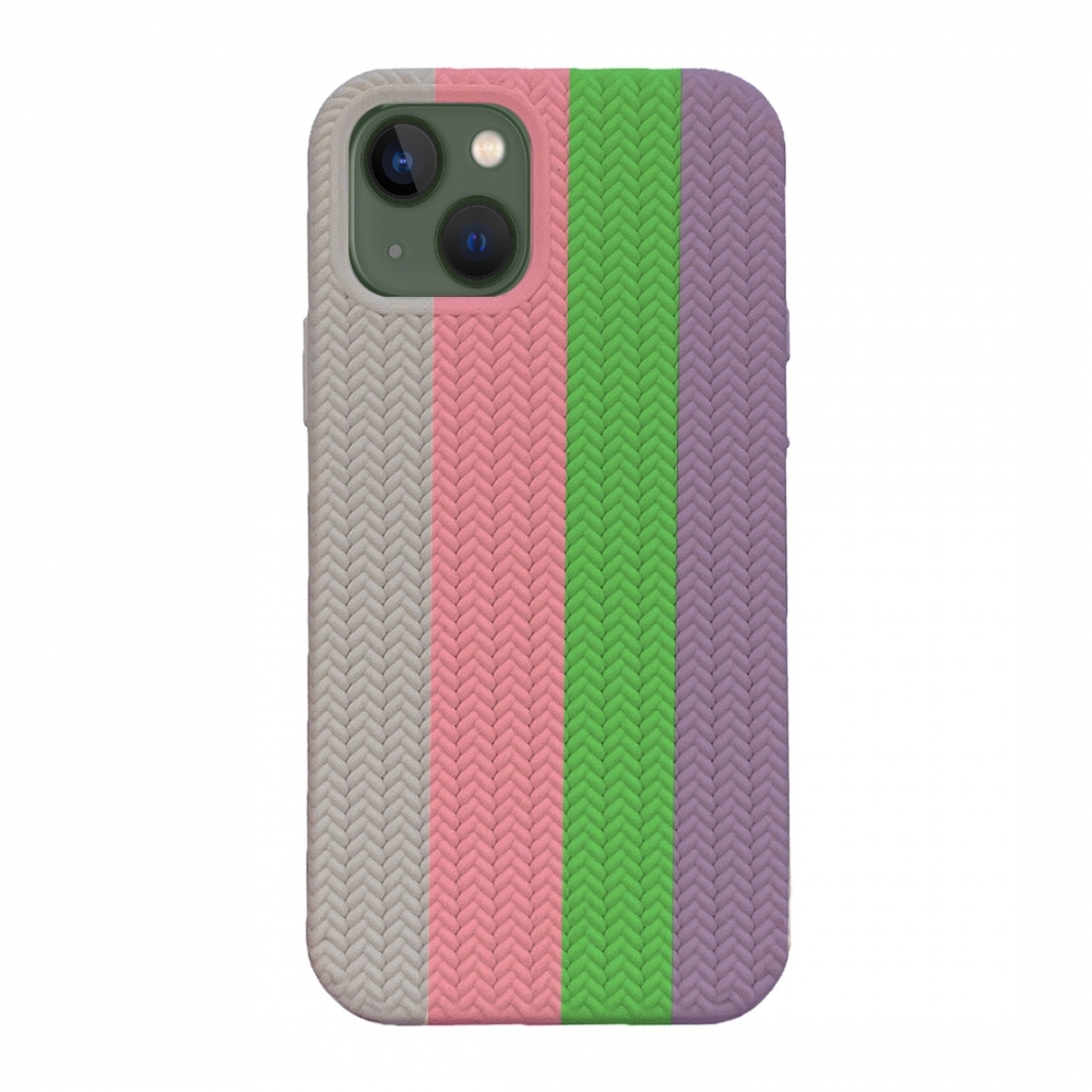 Coque TPU motif chevron iphone 14 -Multicouleur