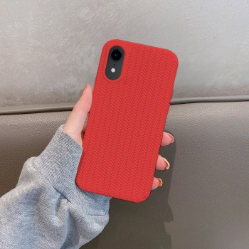 Coque TPU motif texture chevron pour iphone XR - Rouge