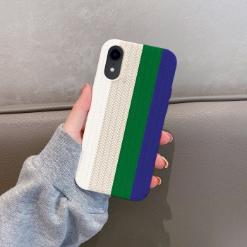Coque TPU motif texture chevron pour iphone XR - Multicouleur