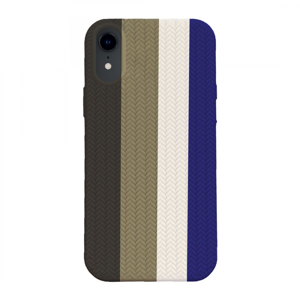 Coque TPU motif texture chevron pour iphone XR - Multicouleur