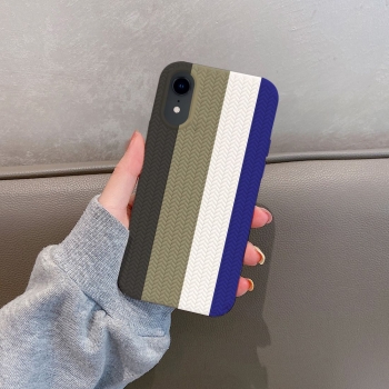 Coque TPU motif texture chevron pour iphone XR - Multicouleur