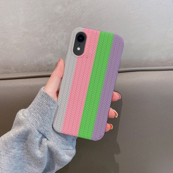 Coque TPU motif texture chevron pour iphone XR - Multicouleur