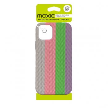 Coque TPU motif texture chevron pour iphone 14 Pro - Multicouleur