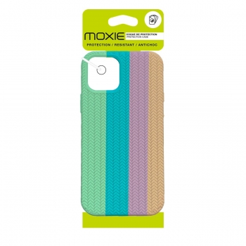 Coque TPU motif texture chevron pour iphone 14 Pro - Multicouleur