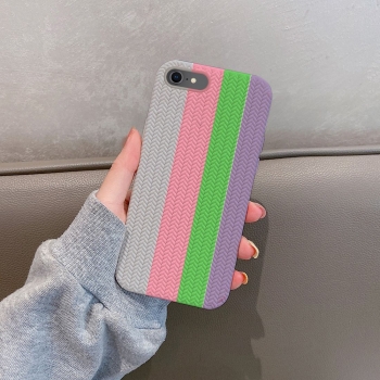 Coque TPU motif texture chevron pour iphone 7/8 - Multicouleur