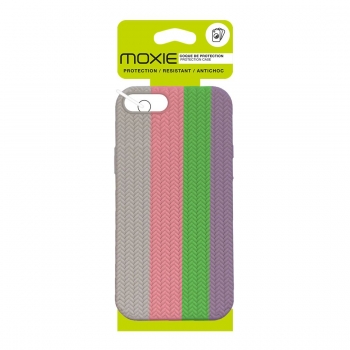 Coque TPU motif texture chevron pour iphone 7/8 - Multicouleur
