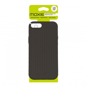 Coque TPU motif texture chevron pour iphone 7/8 - Noir