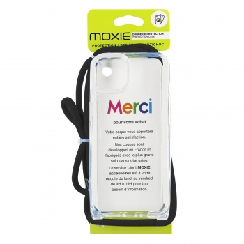 Coque renforcée pour iPhone 13 avec tour de cou 8mm - Noir
