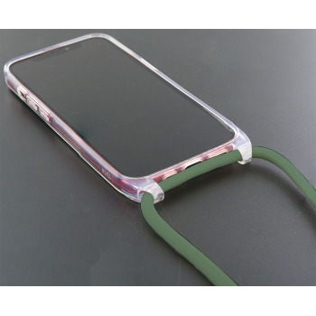 Coque renforcée pour iPhone 14 pro avec tour de cou 8mm - Pin vert