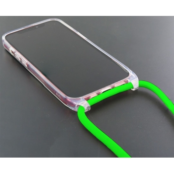 Coque renforcée pour iPhone 14 pro avec tour de cou 8mm - Vert pomme