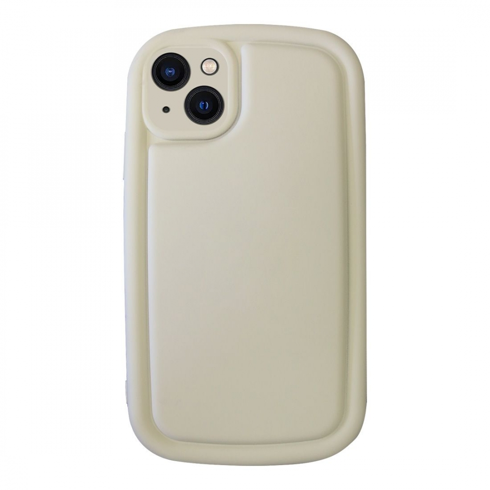 Coque en TPU effet matelassé pour iphone 14 - blanc crème