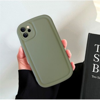 Coque en TPU effet matelassé pour iphone 14 - vert kaki