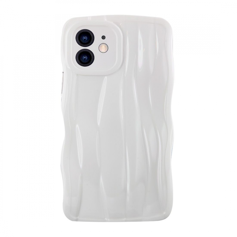 Coque TPU en relief pour iPhone 12 - blanc