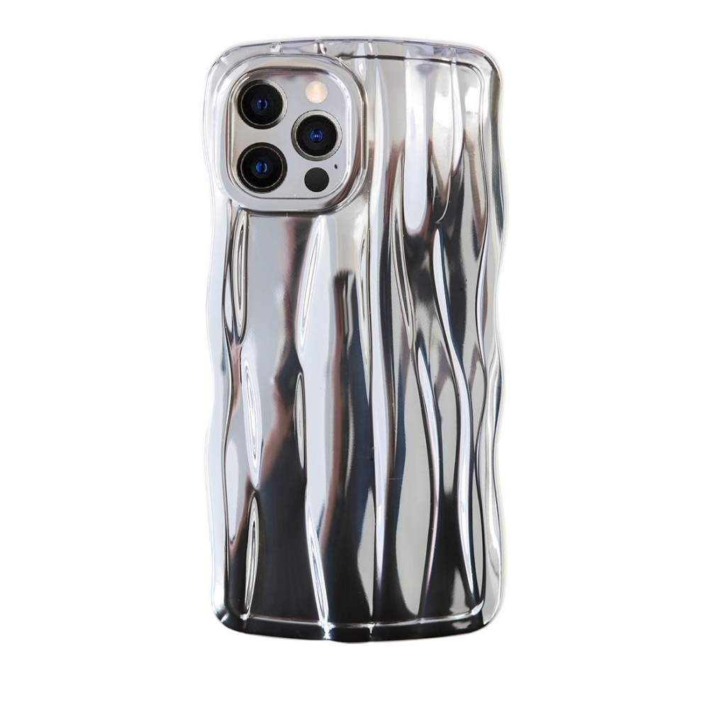 Coque TPU en relief pour iPhone 12 Pro - Argent