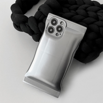 Coque en Tpu style sachet bonbon pour iphone 14 Pro - Argent