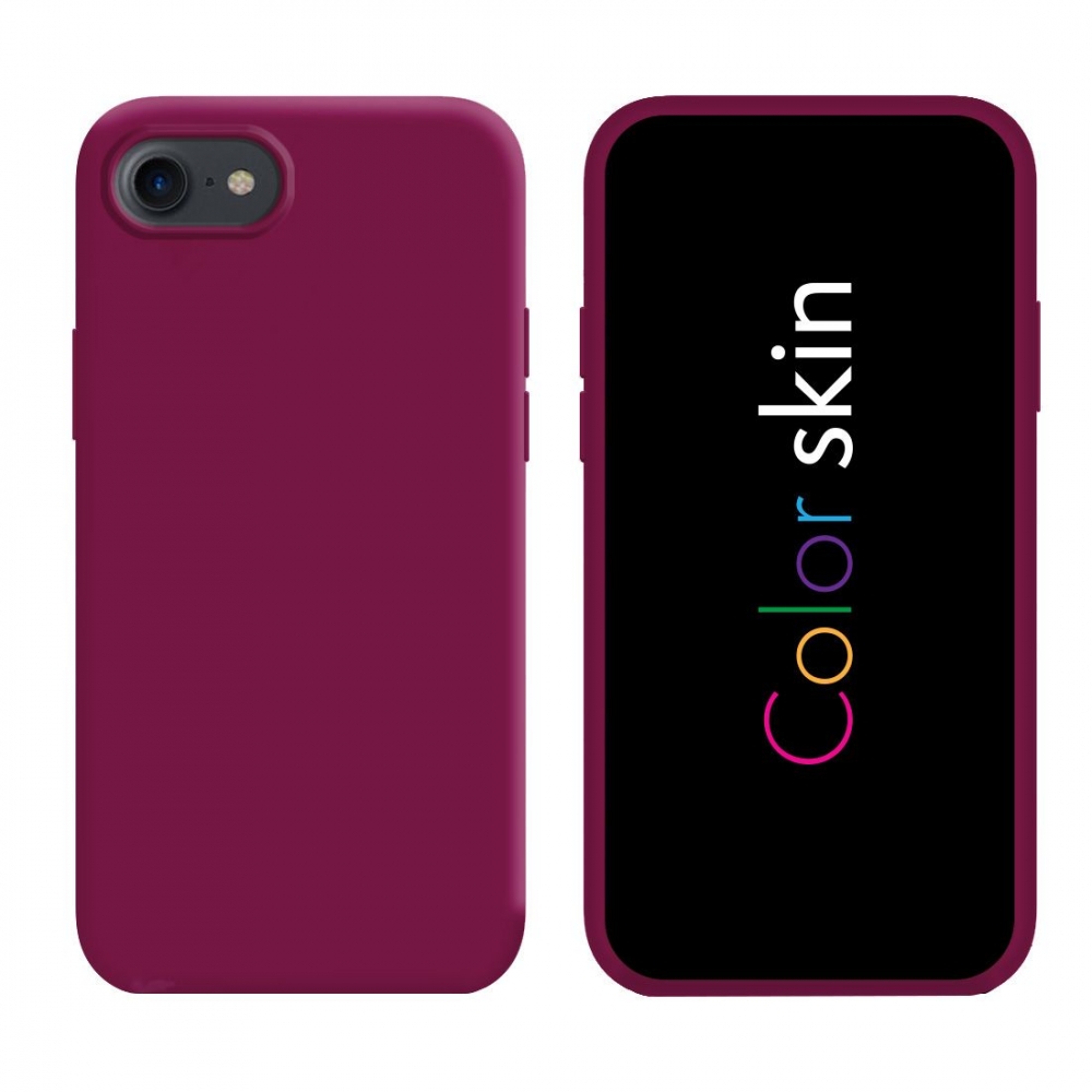 Coque Premium Color Skin Pour iPhone 7/8/SE couleur Lie de vin