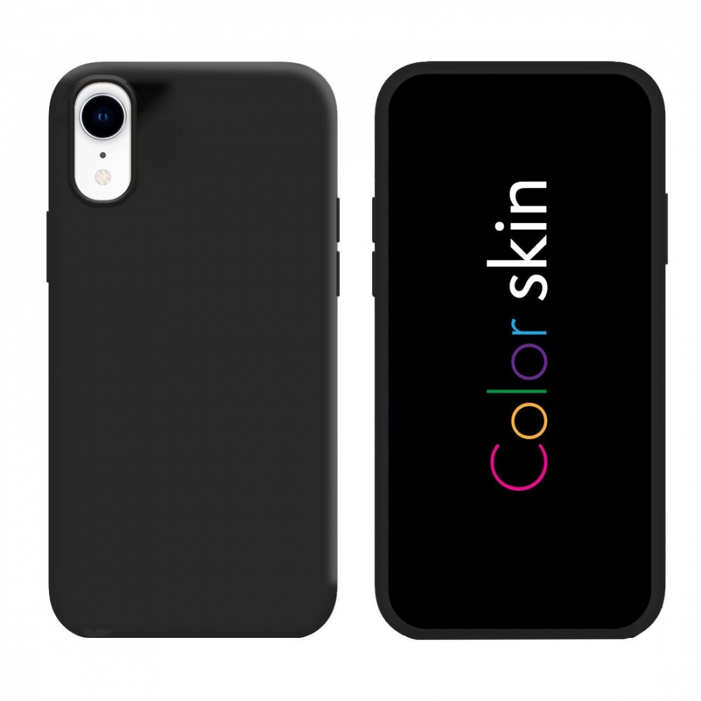 Coque premium Color Skin pour iphone XR couleur Noir