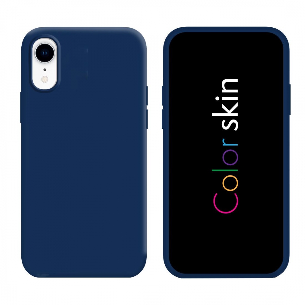 Coque premium Color Skin pour iphone XR couleur Bleu fonçé