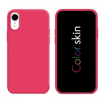 Coque premium Color Skin pour  iphone XR couleur rose vif