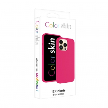 Coque premium Color Skin pour  iphone XR couleur rose vif