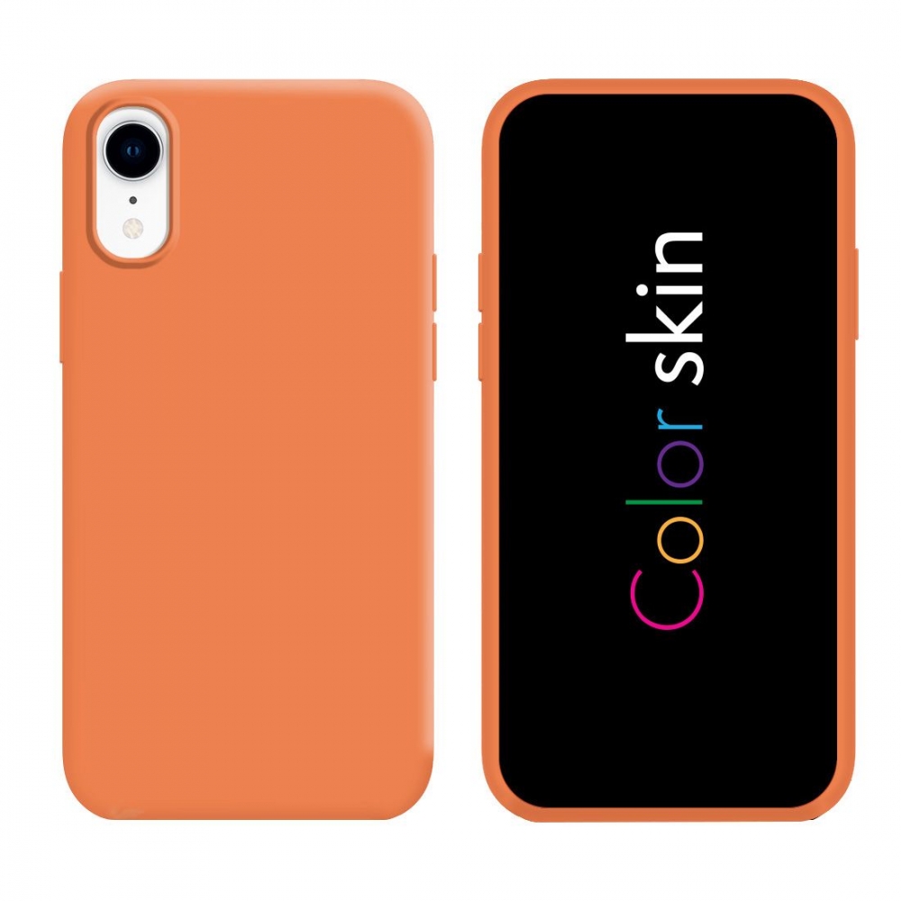 Coque premium Color Skin pour iPhone XR couleur Orange