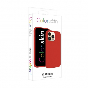 Coque premium Color Skin pour iPhone XR couleur rouge