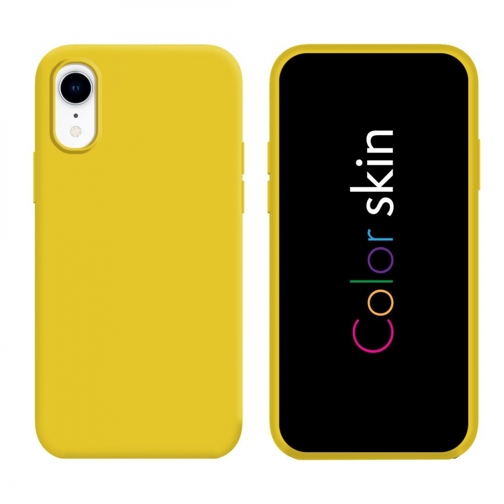 Coque premium Color Skin pour iPhone XR couleur jaune