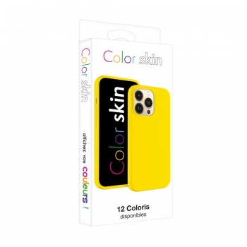 Coque premium Color Skin pour iPhone XR couleur jaune