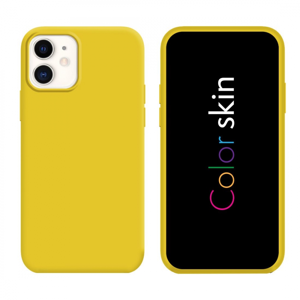 Coque premium Color Skin pour iPhone 11 couleur jaune