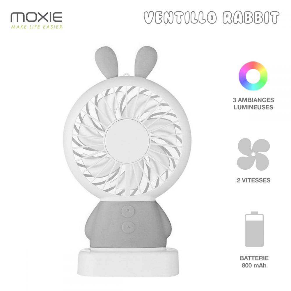 Moxie Mini Ventilateur [Rabbit Fan] Ventilateur Portatif à 2