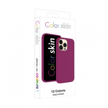 Coque premium Color Skin pour iPhone 13 couleur Lie de vin