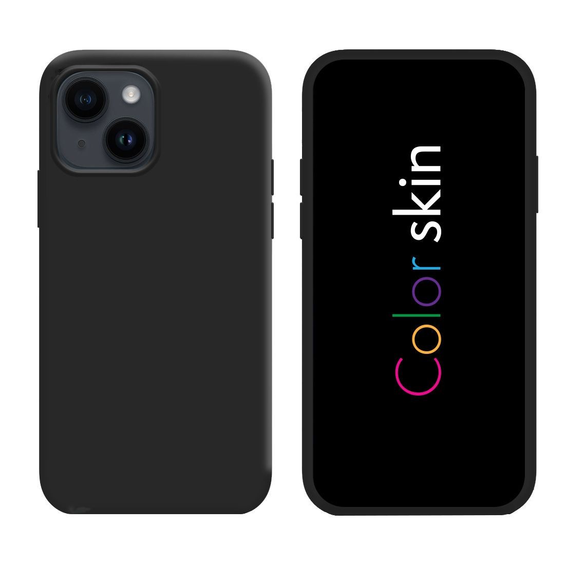 Coque premium Color Skin pour iPhone 14 couleur Noir
