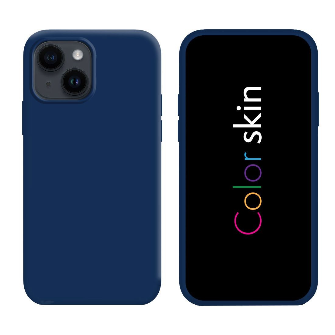 Coque premium Color Skin pour iPhone 14 couleur Bleu fonçé