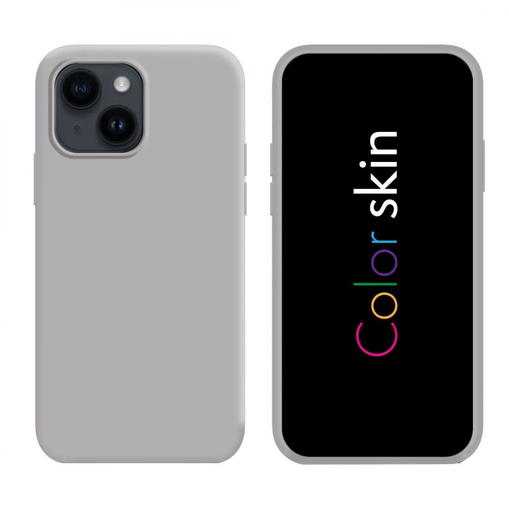Coque premium Color Skin pour iPhone 14 couleur Gris