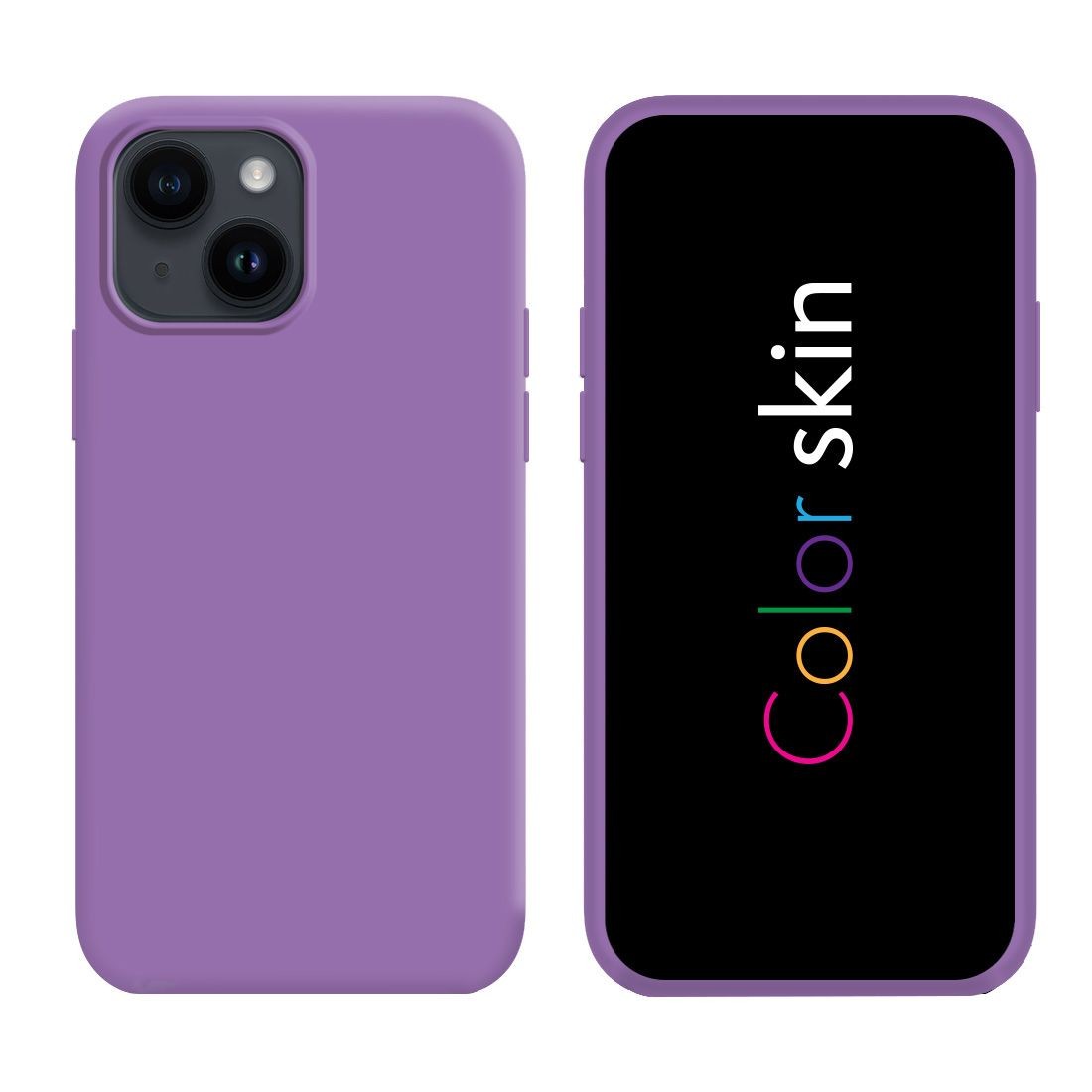 Coque premium Color Skin pour iPhone 14 couleur Lilas