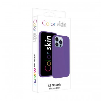 Coque premium Color Skin pour iPhone 14 couleur Lilas