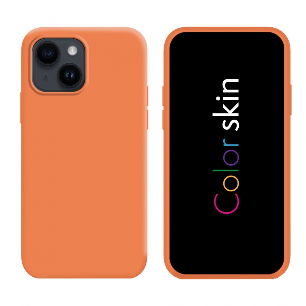 Coque premium Color Skin pour iphone 14 couleur Orange