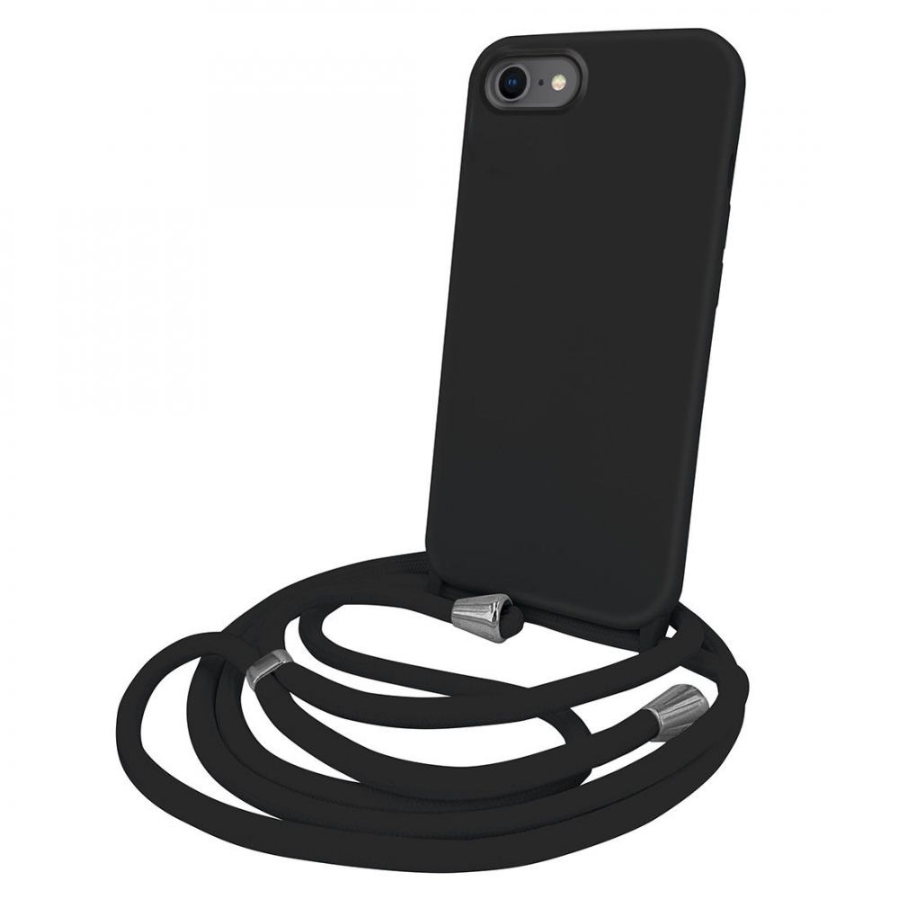 Coque premium Color Lace avec tour de cou 8mm pour iPhone 7/8 - Noir