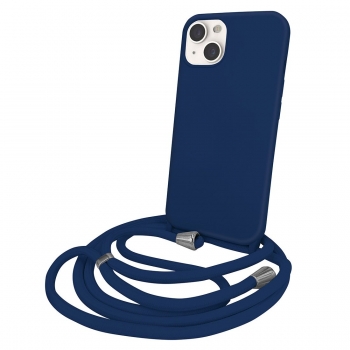 Coque premium Color Lace avec tour de cou 8mm pour iphone XR - Bleu foncé