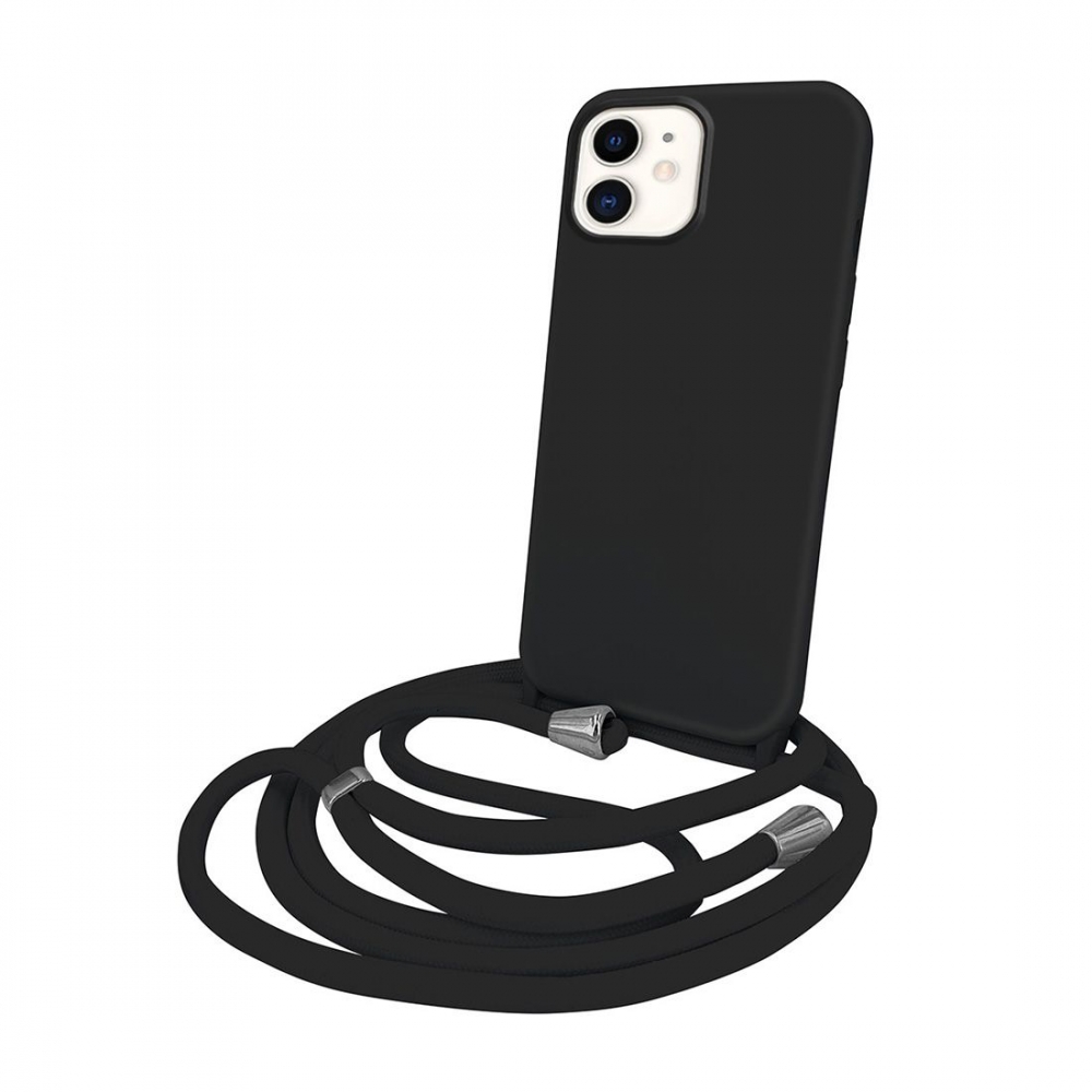 Coque premium Color Lace avec tour de cou 8mm pour iphone 11 - Noir