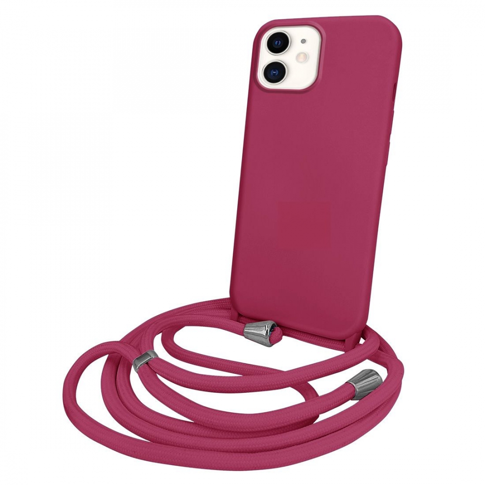 Coque premium Color Lace avec tour de cou 8mm pour iphone 11 - Lie de vin
