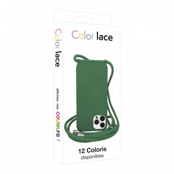 Coque premium Color Lace avec tour de cou 8mm pour iphone 11 - Kaki