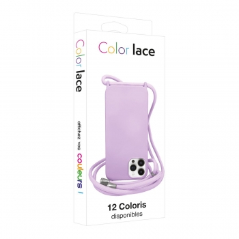 Coque premium Color Lace avec tour de cou 8mm pour iphone 11 - Lilas