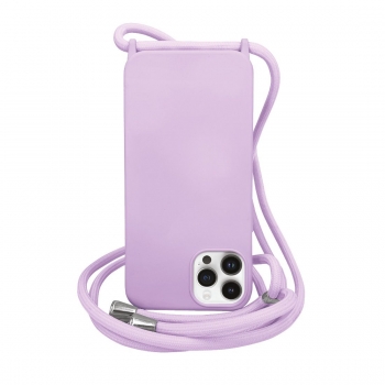 Coque premium Color Lace avec tour de cou 8mm pour iphone 11 - Lilas