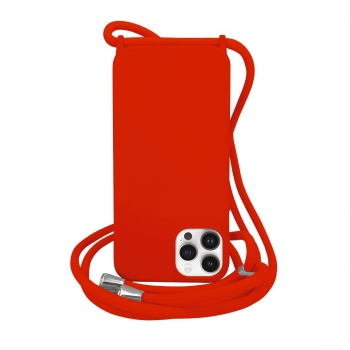 Coque premium Color Lace avec tour de cou 8mm pour iphone 11 - Red
