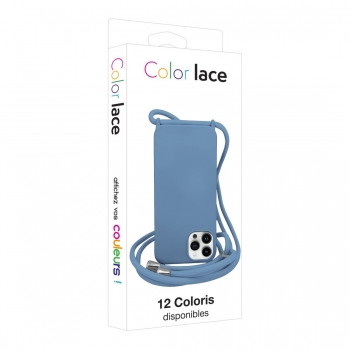 Coque premium Color Lace avec tour de cou 8mm pour iphone 11 -  Bleu acier