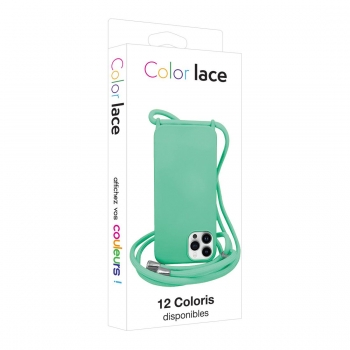 Coque premium Color Lace avec tour de cou 8mm pour iphone 11 -  turquoise