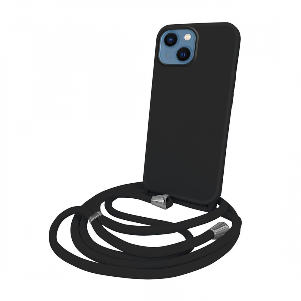 Coque premium Color Lace avec tour de cou 8mm pour iphone 14 - Noir