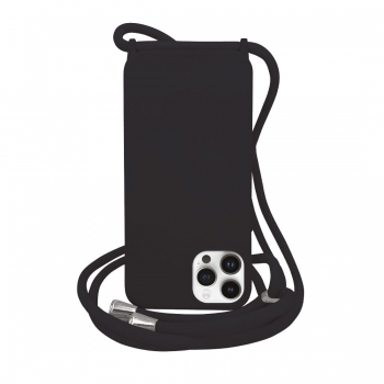 Coque premium Color Lace avec tour de cou 8mm pour iphone 14 - Noir